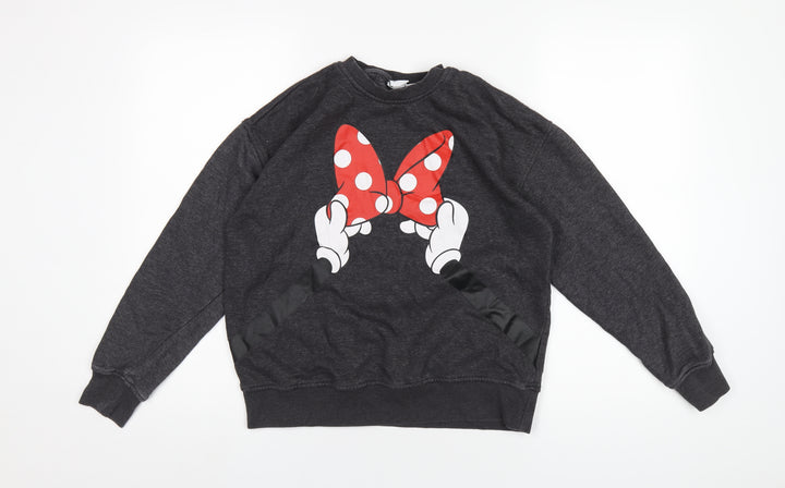 Disney Womens Grey Cotton Pullover Sweatshirt Size 6 Pullover - Minne Mouse