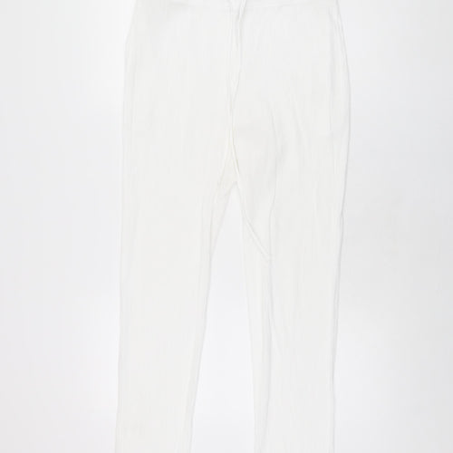 Damart Womens White Viscose Trousers Size 18 L29 in Regular Drawstring