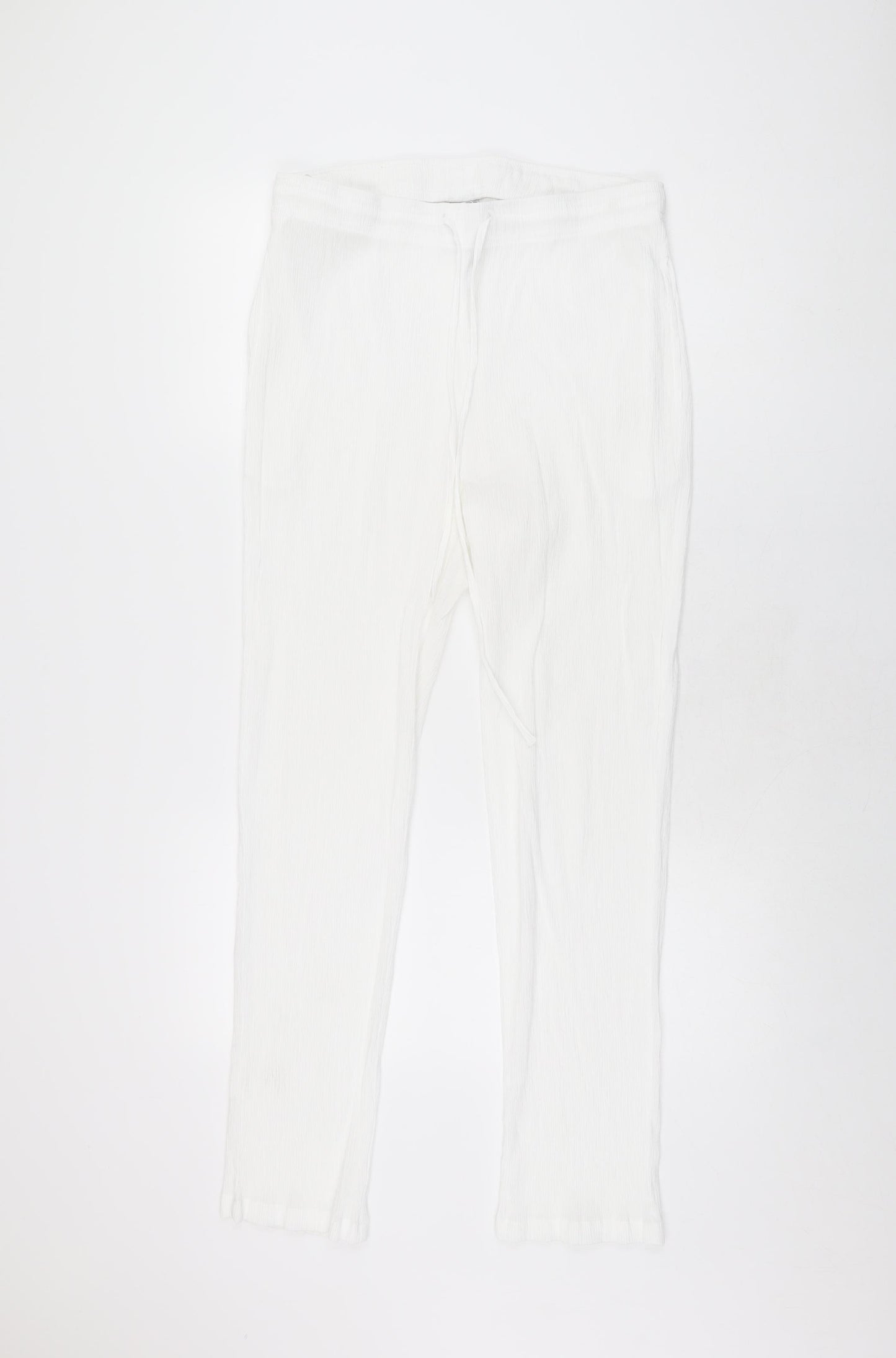 Damart Womens White Viscose Trousers Size 18 L29 in Regular Drawstring