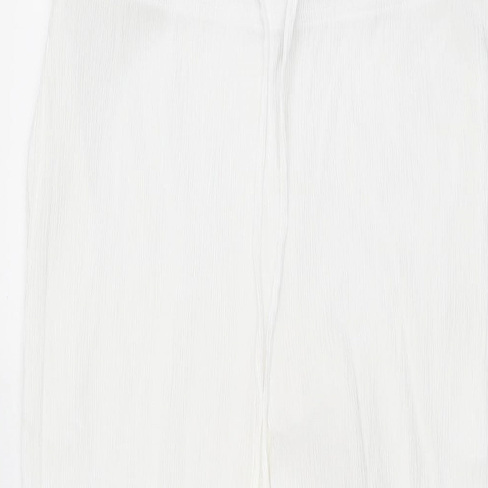 Damart Womens White Viscose Trousers Size 18 L29 in Regular Drawstring
