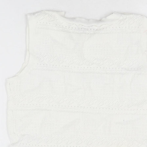 Apricot Womens White Viscose Basic T-Shirt Size 10 Round Neck