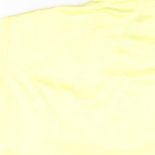 Roman Womens Yellow Polyester Basic T-Shirt Size 20 V-Neck