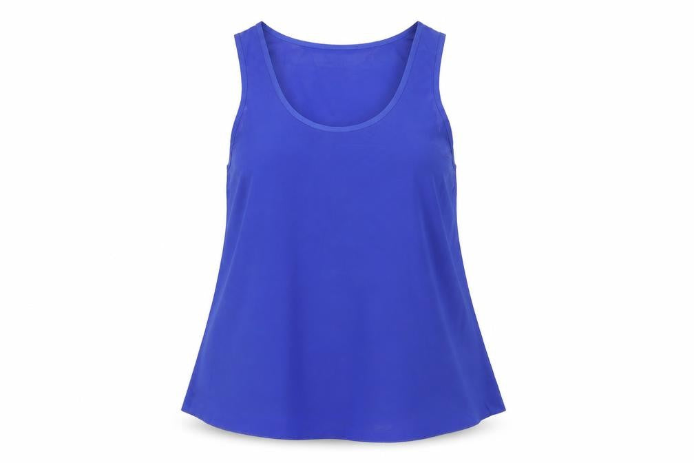 ASOS Womens Blue Polyester Basic T-Shirt Size 8 Scoop Neck