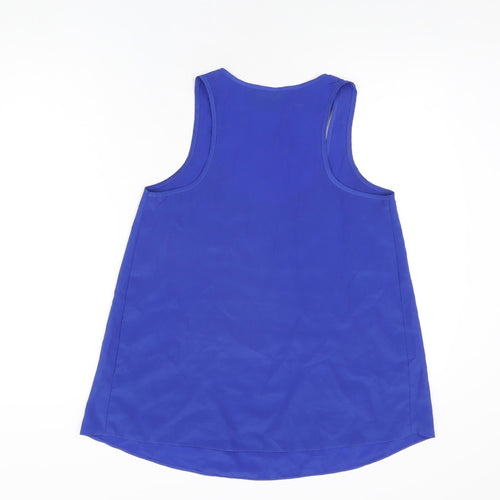 ASOS Womens Blue Polyester Basic T-Shirt Size 8 Scoop Neck