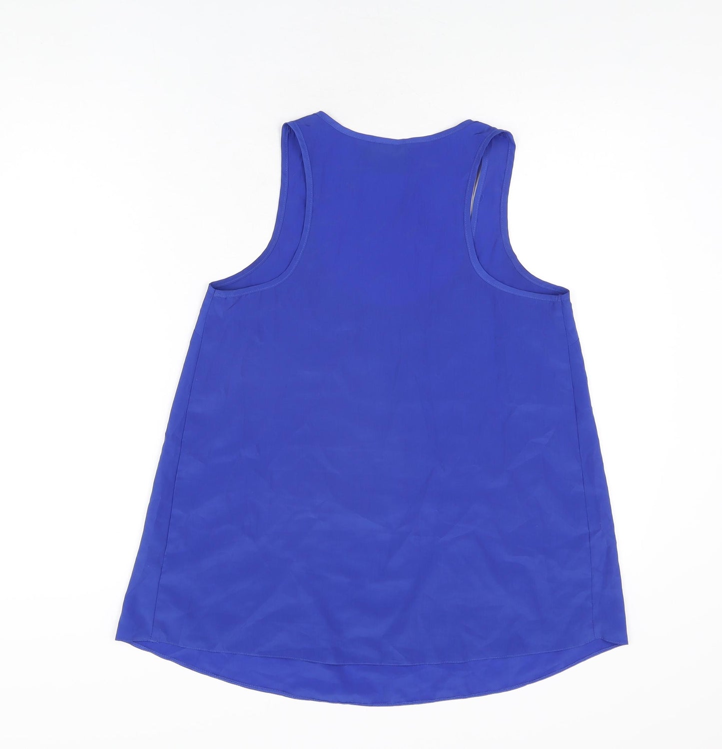 ASOS Womens Blue Polyester Basic T-Shirt Size 8 Scoop Neck