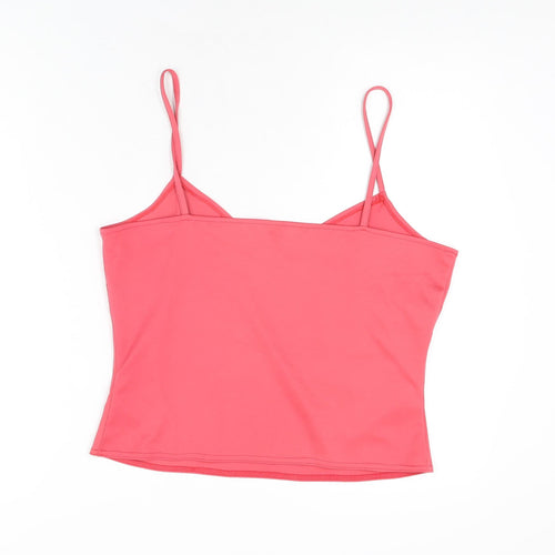 Wallis Womens Pink Polyester Camisole T-Shirt Size 14 V-Neck