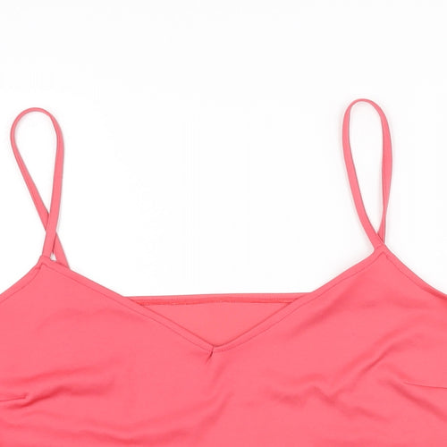 Wallis Womens Pink Polyester Camisole T-Shirt Size 14 V-Neck