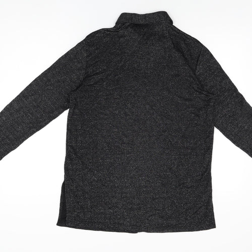 Modern Classics Womens Black Polyamide Basic Button-Up Size 16 Collared