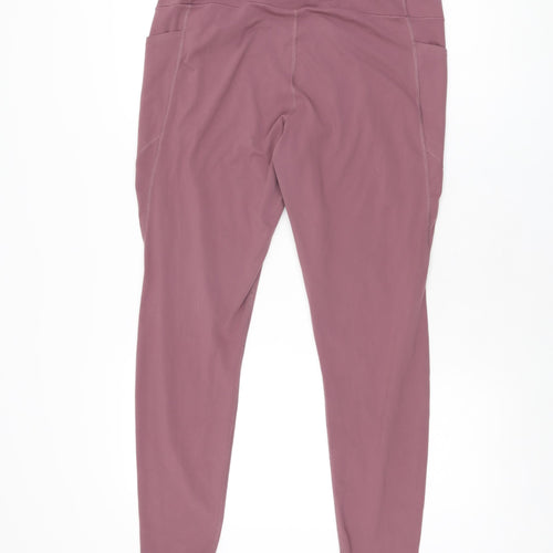 Uniqlo Womens Pink Polyester Pedal Pusher Leggings Size XL L27.5 in Regular Pullover