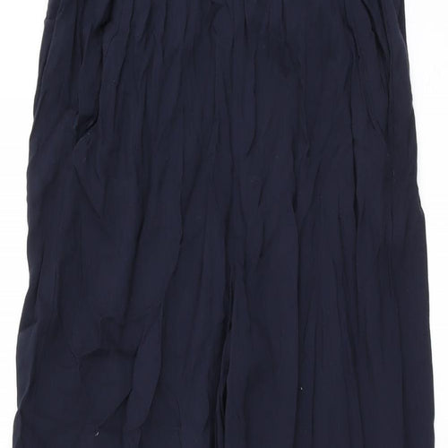 H&M Womens Blue Viscose Trousers Size 4 L28.5 in Regular