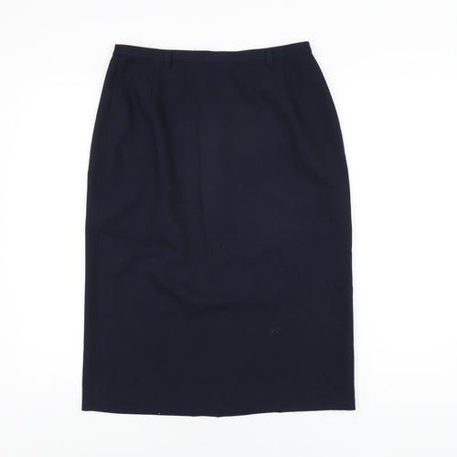 Paul Seperates Womens Blue Polyester Straight & Pencil Skirt Size 12 Zip