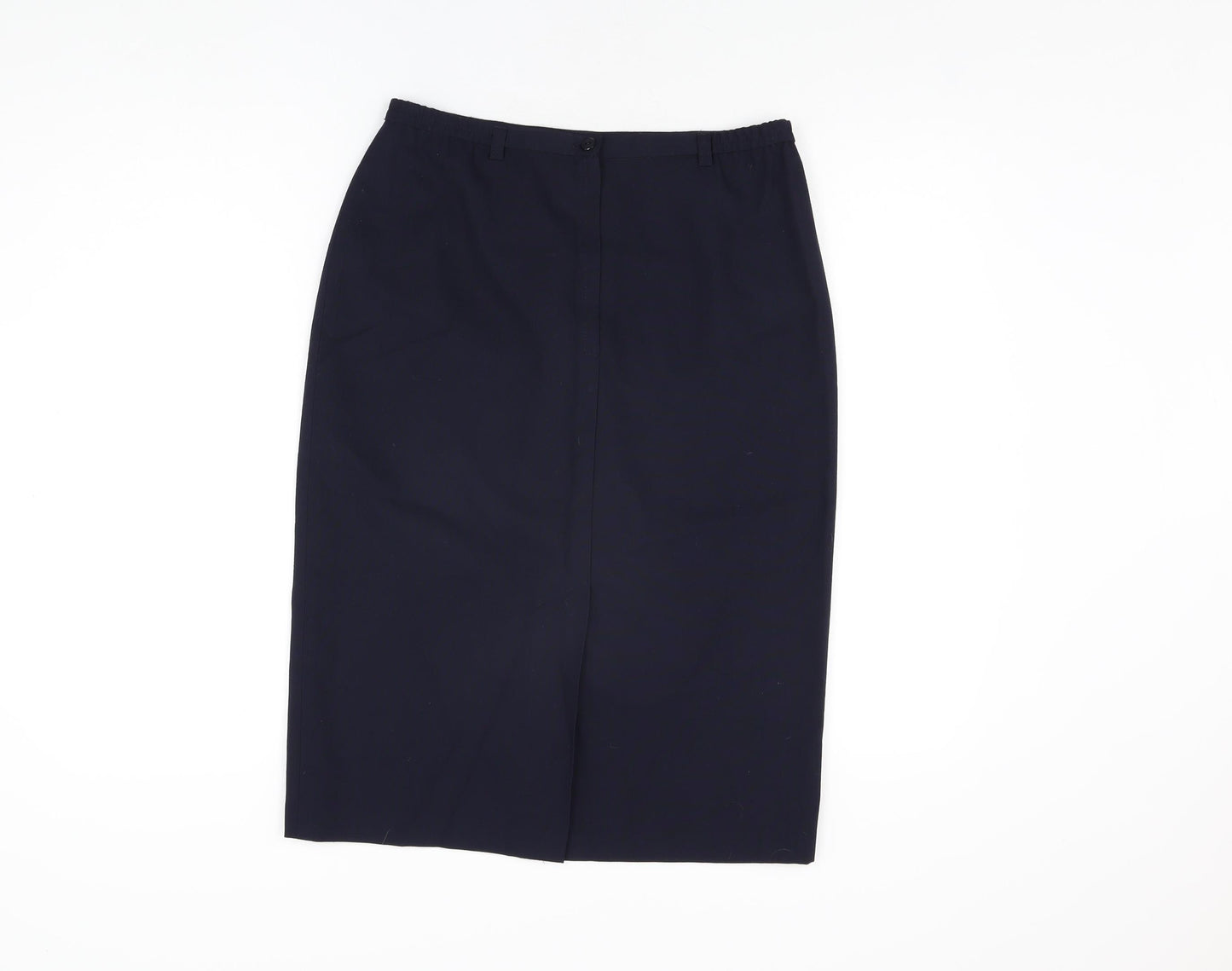 Paul Seperates Womens Blue Polyester Straight & Pencil Skirt Size 12 Zip