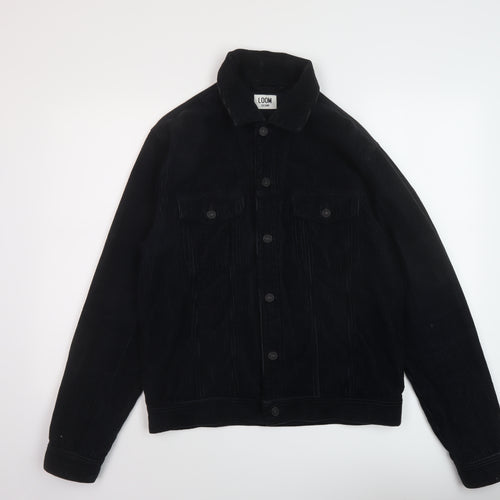 Loom Mens Blue Jacket Size L Button