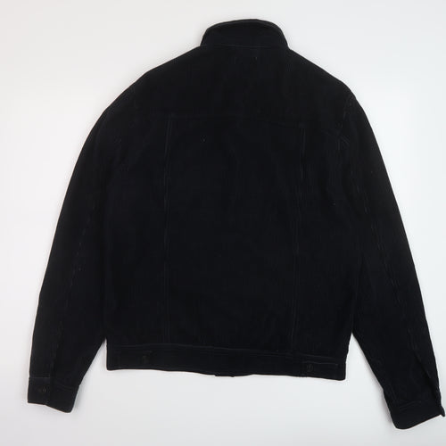 Loom Mens Blue Jacket Size L Button