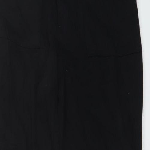 Boohoo Womens Black Cotton Cargo Trousers Size 4 L28 in Regular Button
