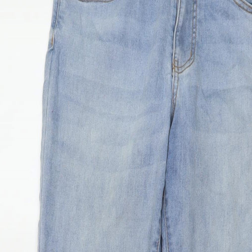 Denim & Co. Womens Blue Cotton Skinny Jeans Size 12 L28 in Regular Button
