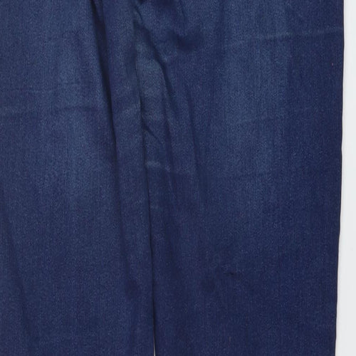Denim & Co. Womens Blue Cotton Skinny Jeans Size 12 L32 in Regular Button