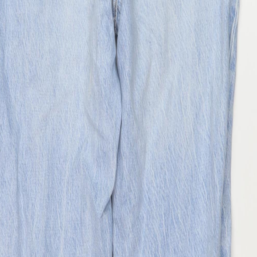 Denim & Co. Womens Blue Cotton Mom Jeans Size 4 L28 in Regular Button