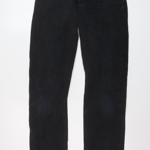 Levi's Mens Black Cotton Straight Jeans Size 30 in L30 in Regular Button