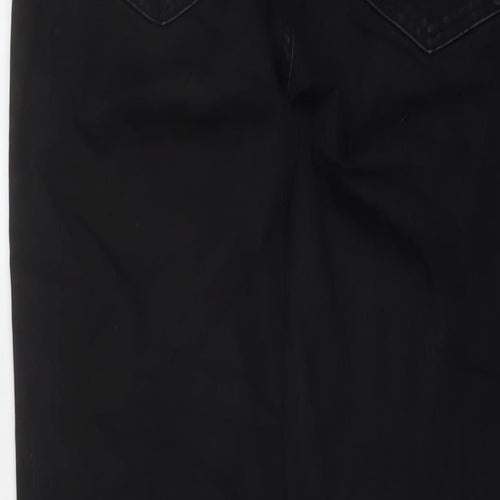 F&F Womens Grey Cotton Straight Jeans Size 14 L29 in Regular Button
