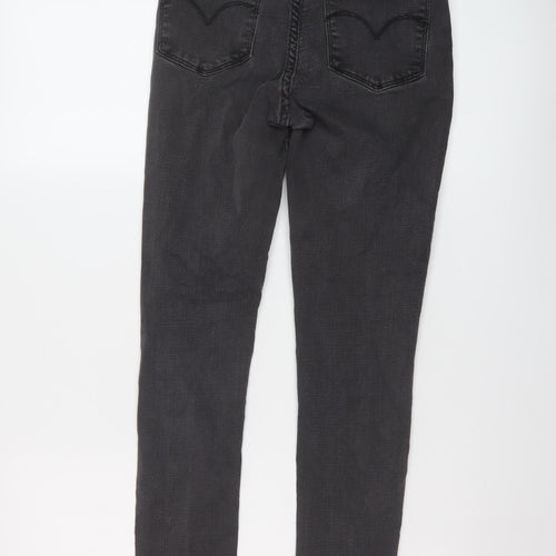 Levi's Womens Grey Cotton Skinny Jeans Size 24 in L30 in Regular Button