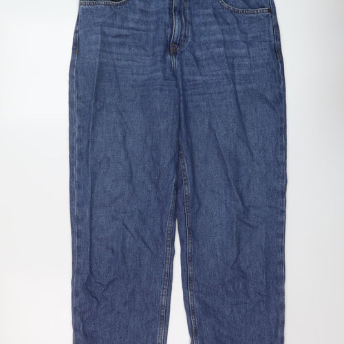 Jigsaw Womens Blue Cotton Mom Jeans Size 30 in L27 in Regular Button