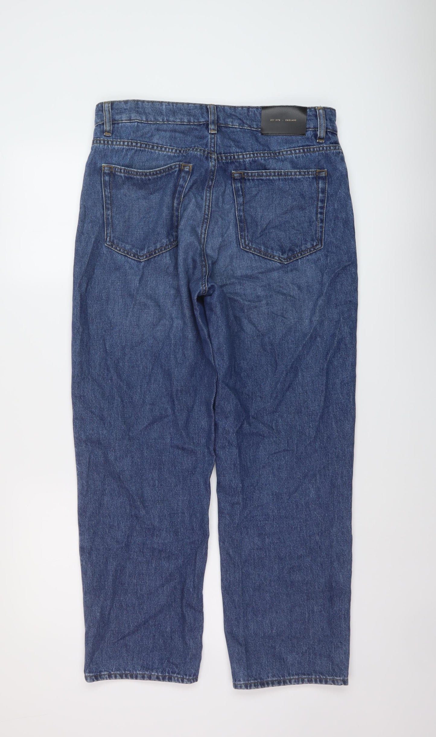 Jigsaw Womens Blue Cotton Mom Jeans Size 30 in L27 in Regular Button