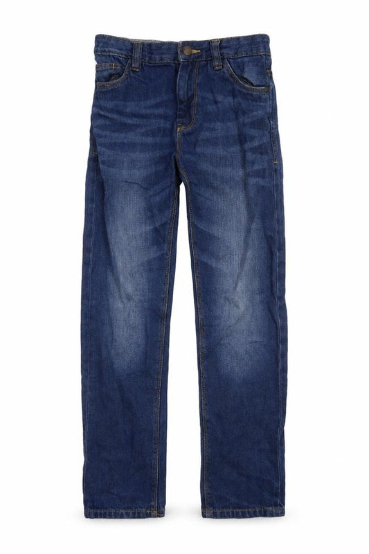 NEXT Boys Blue Cotton Straight Jeans Size 9 Months Regular Button