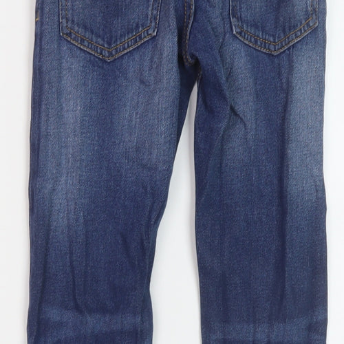 NEXT Boys Blue Cotton Straight Jeans Size 9 Months Regular Button