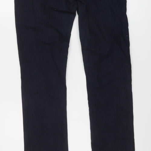 NEXT Womens Blue Cotton Straight Jeans Size 10 L31 in Regular Button