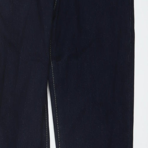 NEXT Womens Blue Cotton Straight Jeans Size 10 L31 in Regular Button