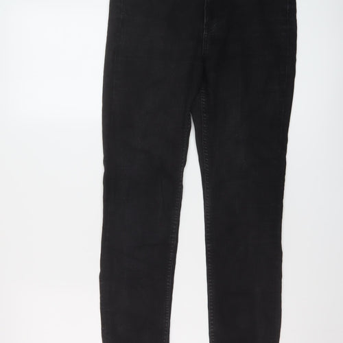 H&M Womens Grey Cotton Jegging Jeans Size 10 L27 in Regular Button