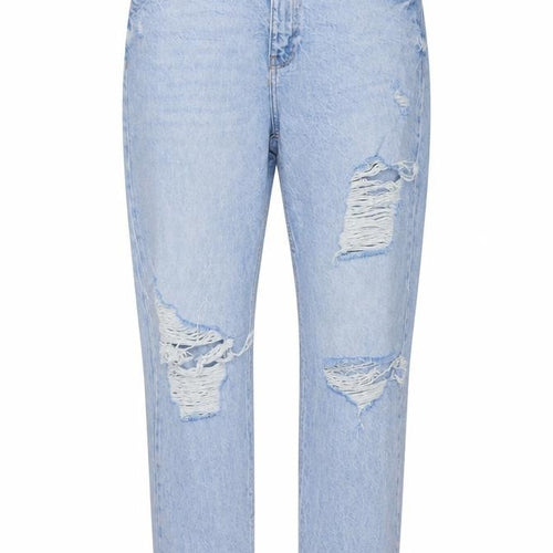 Denim & Co. Womens Blue Cotton Mom Jeans Size 10 L29 in Regular Button