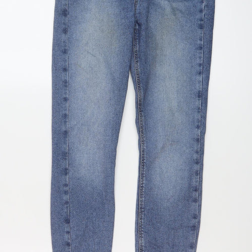 River Island Womens Blue Cotton Skinny Jeans Size 8 L26 in Regular Button