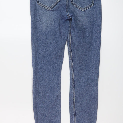 River Island Womens Blue Cotton Skinny Jeans Size 8 L26 in Regular Button