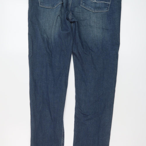 ASOS Mens Blue Cotton Skinny Jeans Size 30 in L32 in Regular Button