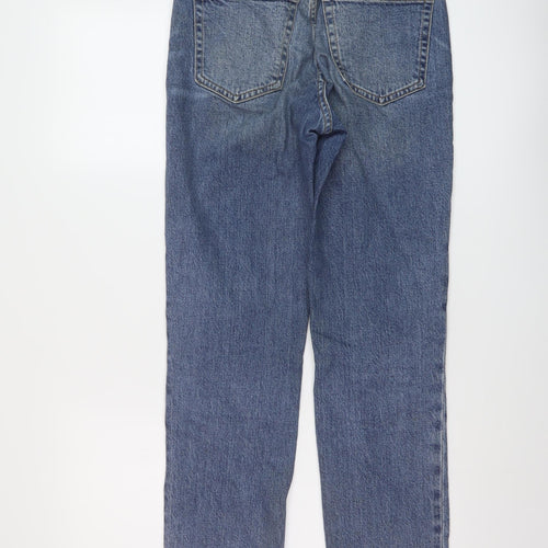 Topman Womens Blue Cotton Straight Jeans Size 26 in L26 in Regular Button