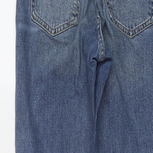 Topman Womens Blue Cotton Straight Jeans Size 26 in L26 in Regular Button