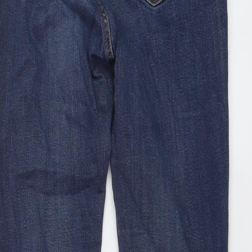 TU Womens Blue Cotton Bootcut Jeans Size 14 L29 in Regular Button