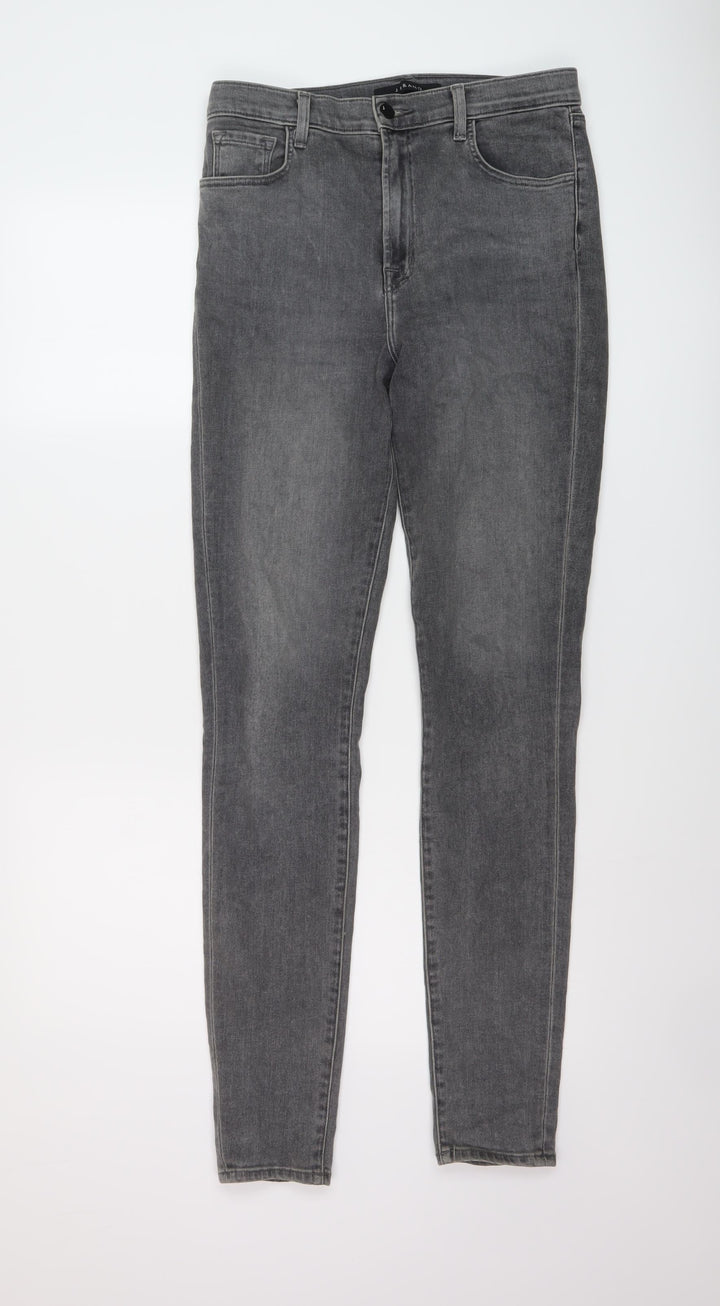 J Brand Womens Grey Cotton Skinny Jeans Size 28 in L32 in Regular Button