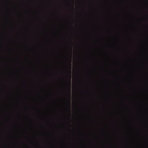 Laura Ashley Womens Purple Cotton A-Line Size 18 Round Neck Zip