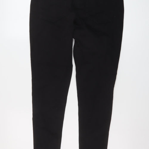 Simply Be Womens Black Cotton Skinny Jeans Size 12 L28 in Regular Button
