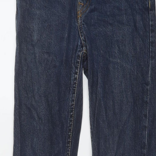 H&M Boys Blue Cotton Straight Jeans Size 10-11 Years Regular Button
