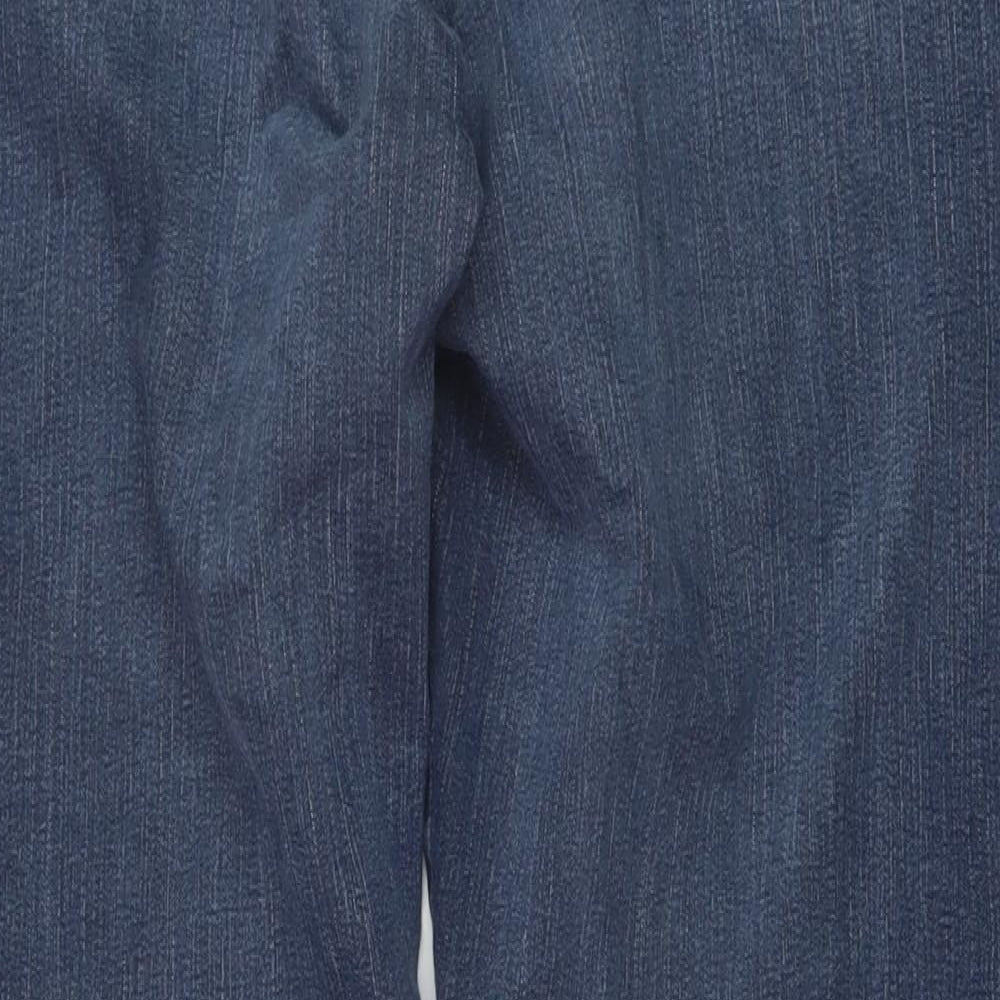 Wrangler Mens Blue Cotton Straight Jeans Size 38 in L32 in Regular Button