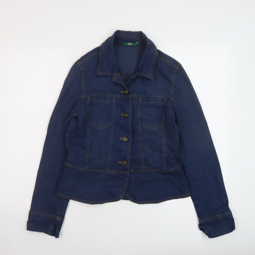 Marks and Spencer Womens Blue Jacket Size 10 Button