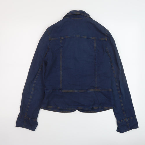 Marks and Spencer Womens Blue Jacket Size 10 Button