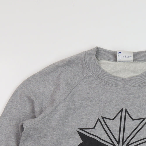 Reebok Womens Grey Cotton Pullover Sweatshirt Size M Pullover