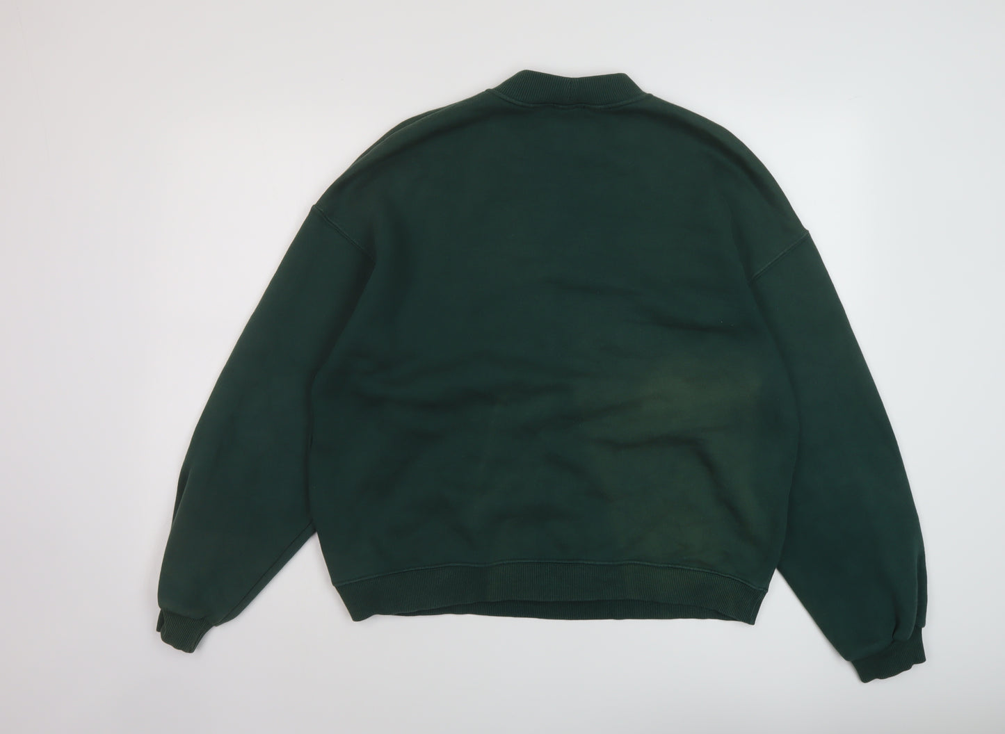 Bershka Womens Green Cotton Pullover Sweatshirt Size S Pullover - Rhode Island