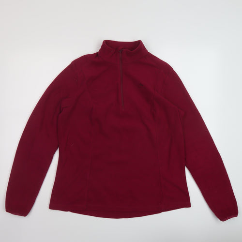 Quechua Womens Purple Polyester Pullover Sweatshirt Size L Zip