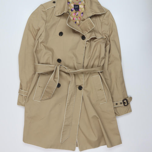 Gap Womens Beige Overcoat Coat Size M Button